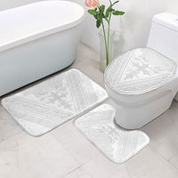 Peniamina Gospel Day Niue Bathroom Set Cross Dove Hiapo Pattern White