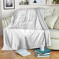 Peniamina Gospel Day Niue Blanket Cross Dove Hiapo Pattern White