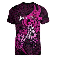 personalised-polynesia-breast-cancer-awareness-women-v-neck-t-shirt-think-pink-polynesian-ribbon-black-version