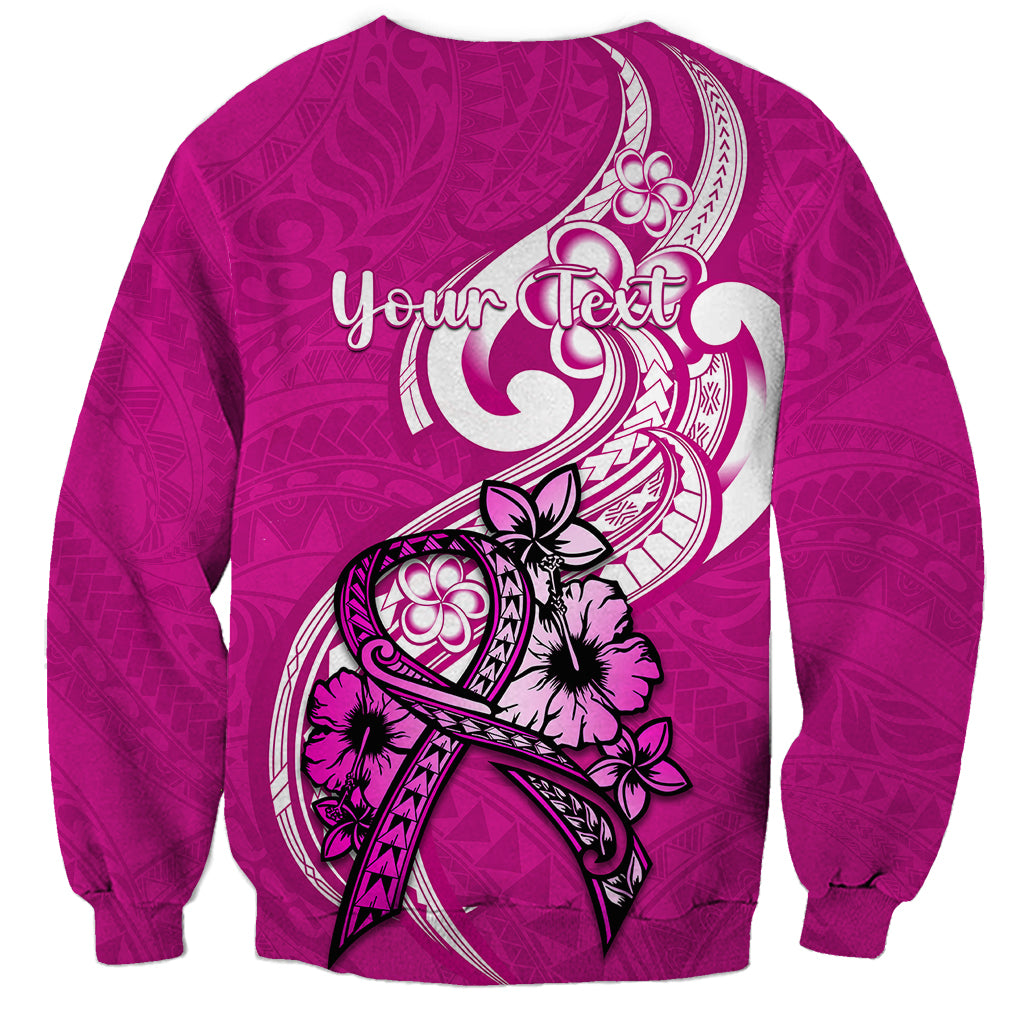 personalised-polynesia-breast-cancer-awareness-sweatshirt-think-pink-polynesian-ribbon-white-version