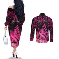 presonalised-tonga-breast-cancer-awareness-couples-matching-off-the-shoulder-long-sleeve-dress-and-long-sleeve-button-shirts-pink-ribbon-brave-strong-warrior-tongan-ngatu-pattern