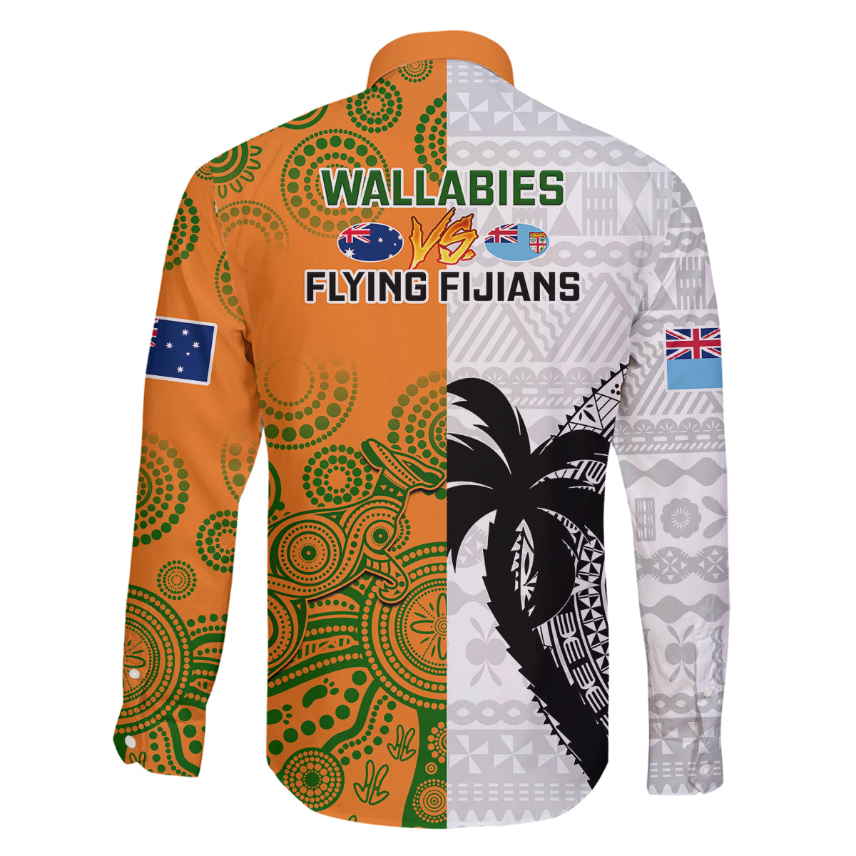 fiji-and-australia-rugby-family-matching-summer-maxi-dress-and-hawaiian-shirt-2023-world-cup-aboriginal-mix-tapa-pattern