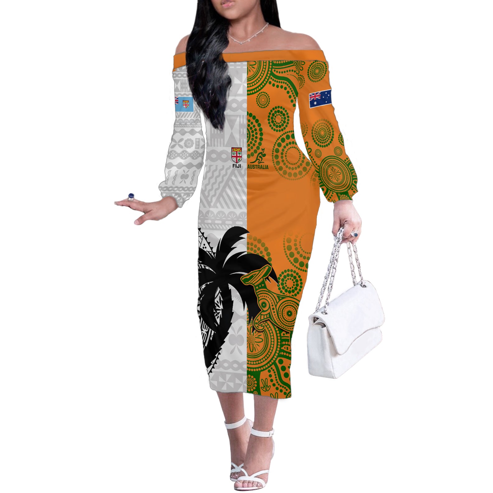 custom-fiji-and-australia-rugby-off-the-shoulder-long-sleeve-dress-2023-world-cup-aboriginal-mix-tapa-pattern