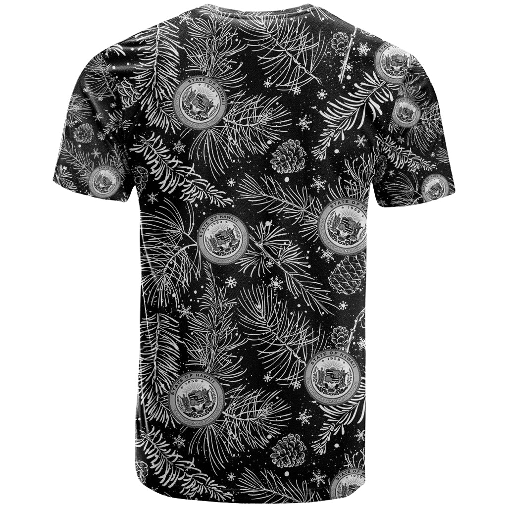 Hawaii Christmas T Shirt Tropical Style With Coat Of Arms LT14 - Polynesian Pride