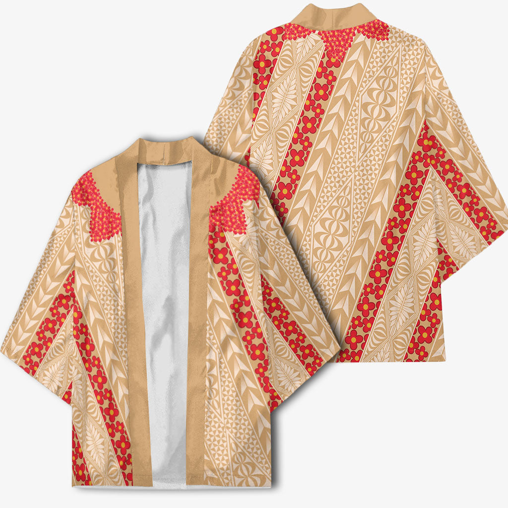Malo e Lelei Tonga Kimono Heilala Lei Tongan Ngatu Pattern LT14 - Polynesian Pride