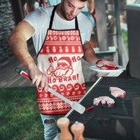 Red Mele Kalikimaka Hawaii Apron Funny Ho Ho Ho Santa Shaka LT14 - Polynesian Pride