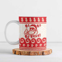 Red Mele Kalikimaka Hawaii Ceramic Mug Funny Ho Ho Ho Santa Shaka LT14 Red - Polynesian Pride