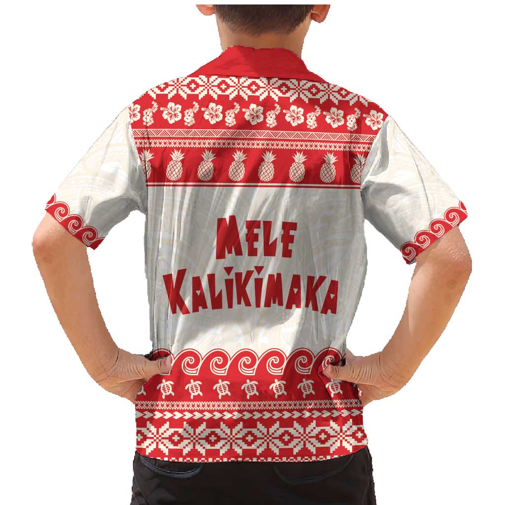 Red Mele Kalikimaka Hawaii Family Matching Mermaid Dress and Hawaiian Shirt Funny Ho Ho Ho Santa Shaka - Polynesian Pride