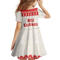 Red Mele Kalikimaka Hawaii Family Matching Short Sleeve Bodycon Dress and Hawaiian Shirt Funny Ho Ho Ho Santa Shaka - Polynesian Pride