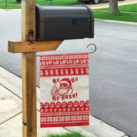 Red Mele Kalikimaka Hawaii Garden Flag Funny Ho Ho Ho Santa Shaka - Polynesian Pride