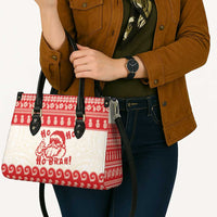 Red Mele Kalikimaka Hawaii Leather Bag Funny Ho Ho Ho Santa Shaka LT14 - Polynesian Pride