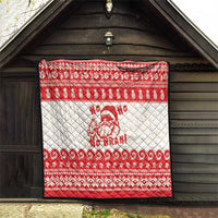 Red Mele Kalikimaka Hawaii Quilt Funny Ho Ho Ho Santa Shaka LT14 - Polynesian Pride