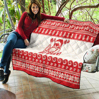 Red Mele Kalikimaka Hawaii Quilt Funny Ho Ho Ho Santa Shaka LT14 - Polynesian Pride