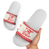 Red Mele Kalikimaka Hawaii Slide Sandals Funny Ho Ho Ho Santa Shaka LT14 - Polynesian Pride