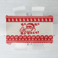 Red Mele Kalikimaka Hawaii Tablecloth Funny Ho Ho Ho Santa Shaka - Polynesian Pride