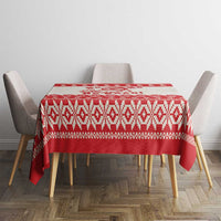 Red Mele Kalikimaka Hawaii Tablecloth Funny Ho Ho Ho Santa Shaka - Polynesian Pride