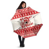 Red Mele Kalikimaka Hawaii Umbrella Funny Ho Ho Ho Santa Shaka LT14 - Polynesian Pride