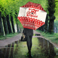 Red Mele Kalikimaka Hawaii Umbrella Funny Ho Ho Ho Santa Shaka LT14 - Polynesian Pride
