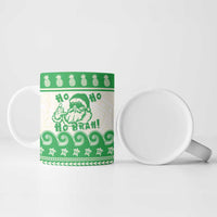 Green Mele Kalikimaka Hawaii Ceramic Mug Funny Ho Ho Ho Santa Shaka LT14 - Polynesian Pride