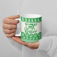 Green Mele Kalikimaka Hawaii Ceramic Mug Funny Ho Ho Ho Santa Shaka LT14 - Polynesian Pride