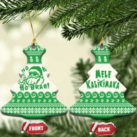 Green Mele Kalikimaka Hawaii Ceramic Ornament Funny Ho Ho Ho Santa Shaka - Polynesian Pride