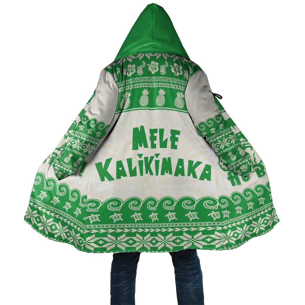 Green Mele Kalikimaka Hawaii Cloak Funny Ho Ho Ho Santa Shaka - Polynesian Pride