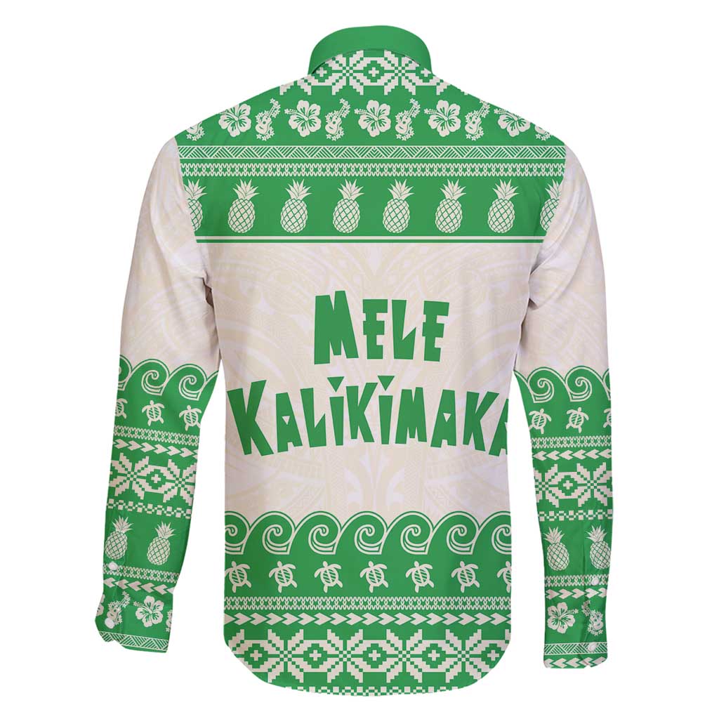 Green Mele Kalikimaka Hawaii Family Matching Puletasi and Hawaiian Shirt Funny Ho Ho Ho Santa Shaka - Polynesian Pride