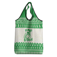 Green Mele Kalikimaka Hawaii Grocery Bag Funny Ho Ho Ho Santa Shaka LT14 - Polynesian Pride