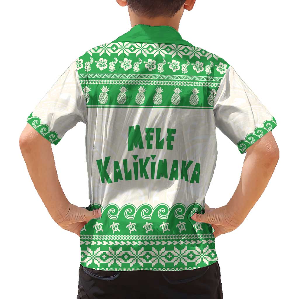 Green Mele Kalikimaka Hawaii Hawaiian Shirt Funny Ho Ho Ho Santa Shaka - Polynesian Pride