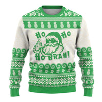 Green Mele Kalikimaka Hawaii Ugly Christmas Sweater Funny Ho Ho Ho Santa Shaka - Polynesian Pride
