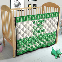 Green Mele Kalikimaka Hawaii Quilt Funny Ho Ho Ho Santa Shaka LT14 - Polynesian Pride