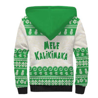 Green Mele Kalikimaka Hawaii Sherpa Hoodie Funny Ho Ho Ho Santa Shaka - Polynesian Pride