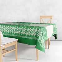 Green Mele Kalikimaka Hawaii Tablecloth Funny Ho Ho Ho Santa Shaka - Polynesian Pride