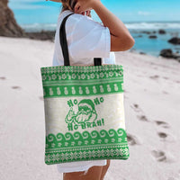 Green Mele Kalikimaka Hawaii Tote Bag Funny Ho Ho Ho Santa Shaka - Polynesian Pride