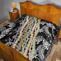 Black Palaka Hawaii Leis Quilt Hawaiian-plaid Elegant Tropical Vibes LT14 - Polynesian Pride