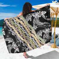 Black Palaka Hawaii Leis Sarong Hawaiian-plaid Elegant Tropical Vibes LT14 One Size 44 x 66 inches Black - Polynesian Pride