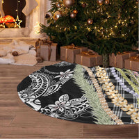 Black Palaka Hawaii Leis Tree Skirt Hawaiian-plaid Elegant Tropical Vibes - Polynesian Pride