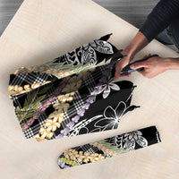 Black Palaka Hawaii Leis Umbrella Hawaiian-plaid Elegant Tropical Vibes LT14 - Polynesian Pride