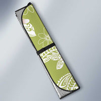 Green Palaka Hawaii Leis Auto Sun Shade Hawaiian-plaid Elegant Tropical Vibes LT14 - Polynesian Pride