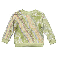 Green Palaka Hawaii Leis Kid Ugly Christmas Sweater Hawaiian-plaid Elegant Tropical Vibes - Polynesian Pride