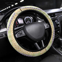 Green Palaka Hawaii Leis Steering Wheel Cover Hawaiian-plaid Elegant Tropical Vibes - Polynesian Pride