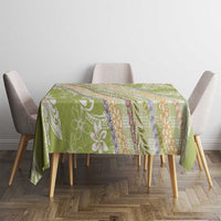 Green Palaka Hawaii Leis Tablecloth Hawaiian-plaid Elegant Tropical Vibes - Polynesian Pride