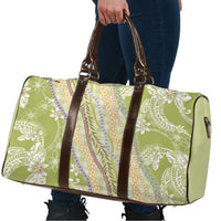 Green Palaka Hawaii Leis Travel Bag Hawaiian-plaid Elegant Tropical Vibes - Polynesian Pride