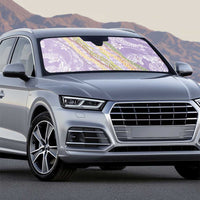 Purple Palaka Hawaii Leis Auto Sun Shade Hawaiian-plaid Elegant Tropical Vibes - Polynesian Pride