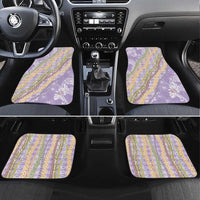 Purple Palaka Hawaii Leis Car Mats Hawaiian-plaid Elegant Tropical Vibes - Polynesian Pride