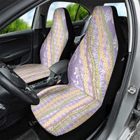 Purple Palaka Hawaii Leis Car Seat Cover Hawaiian-plaid Elegant Tropical Vibes - Polynesian Pride