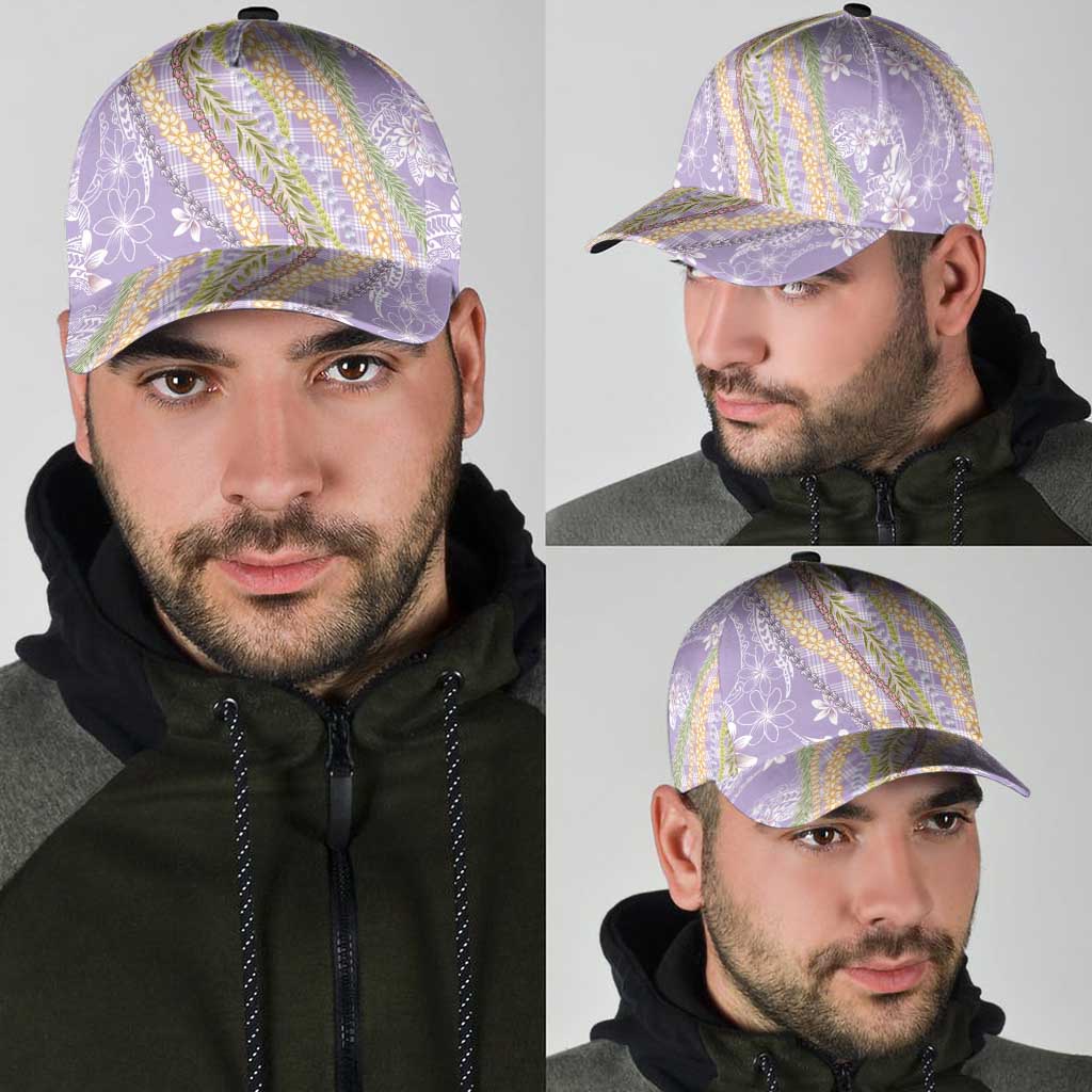 Purple Palaka Hawaii Leis Classic Cap Hawaiian-plaid Elegant Tropical Vibes - Polynesian Pride