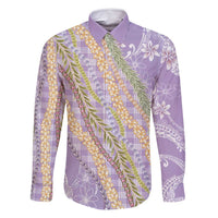 Purple Palaka Hawaii Leis Family Matching Tank Maxi Dress and Hawaiian Shirt Hawaiian-plaid Elegant Tropical Vibes - Polynesian Pride