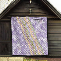 Purple Palaka Hawaii Leis Quilt Hawaiian-plaid Elegant Tropical Vibes - Polynesian Pride