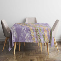 Purple Palaka Hawaii Leis Tablecloth Hawaiian-plaid Elegant Tropical Vibes - Polynesian Pride